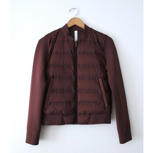 Lululemon Down and Around Bomber Reversible / Size 4 / Dark Cedar Goose Down - Picture 5 of 13